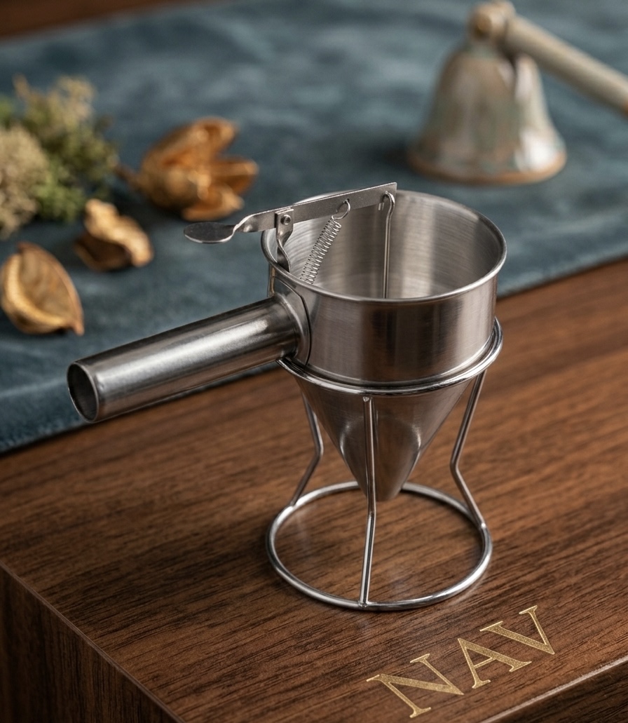Premium Wax Pouring Funnel – Heat-Resistant Stainless Steel Funnel for Candle Making
