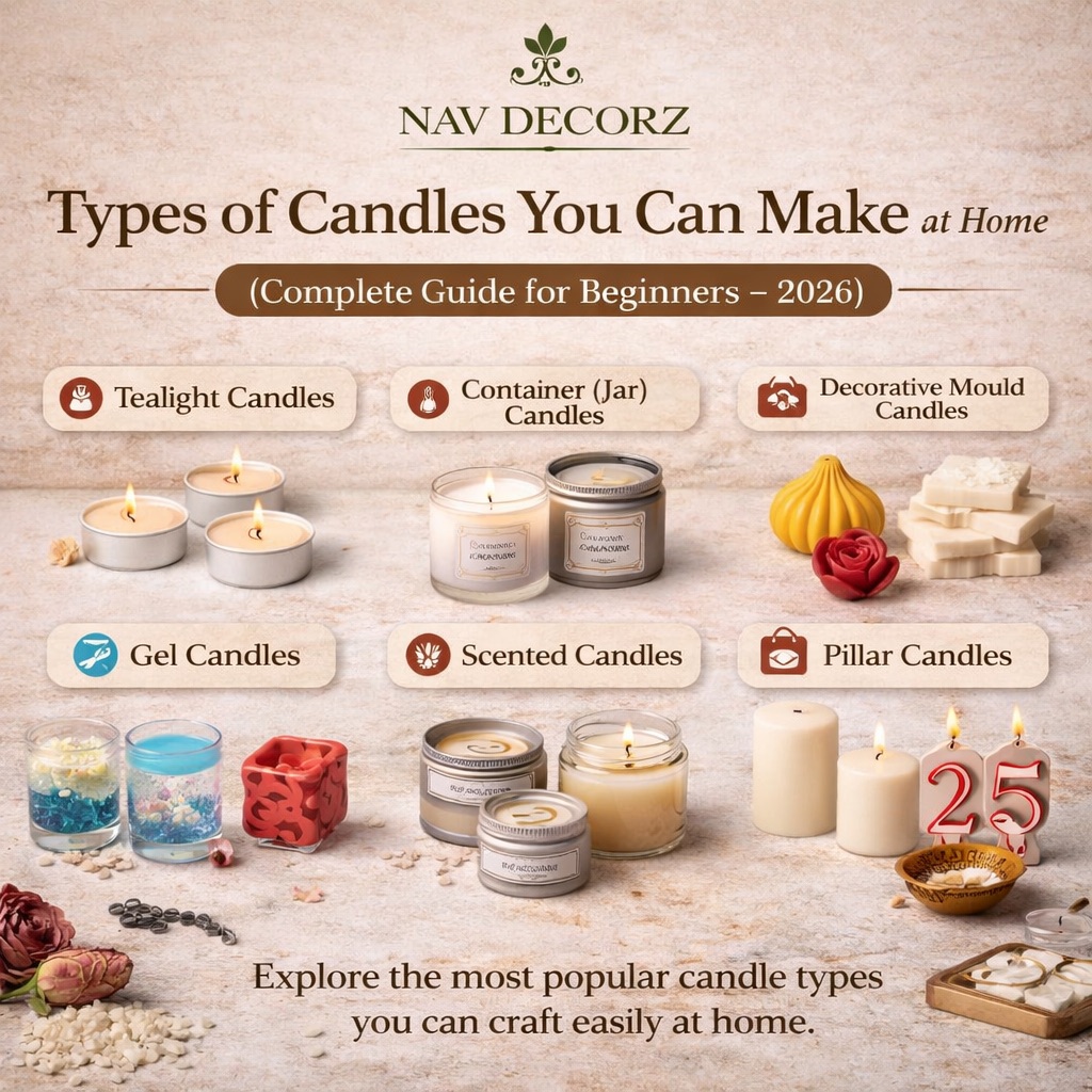 Types of Candles You Can Make at Home (Complete Guide for Beginners – 2026)