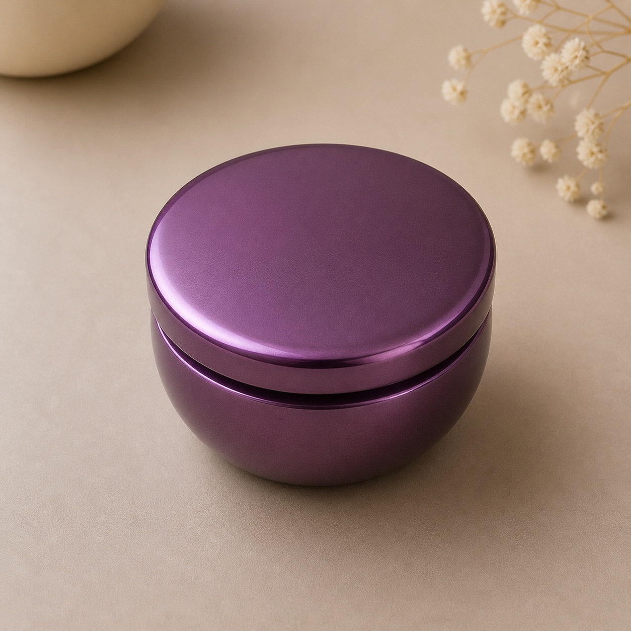 DIBI Large Candle Tin – Plain Metal Finish (Multiple Colors Available) | Navdecorz